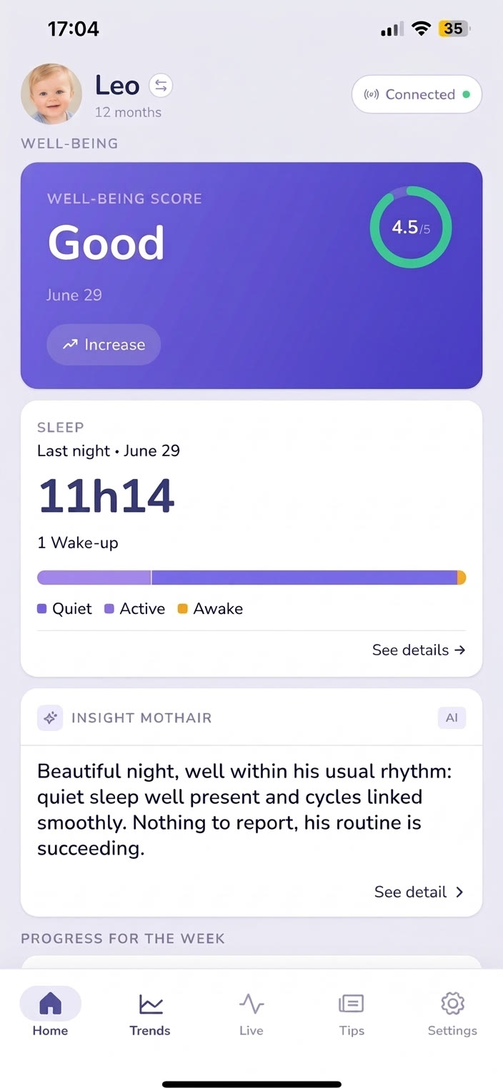 The Mothair app